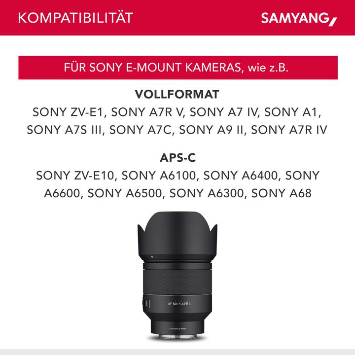 Image du produit Samyang AF 50mm f/1.4 Mark II, Sony E (Sony E, Plein format)