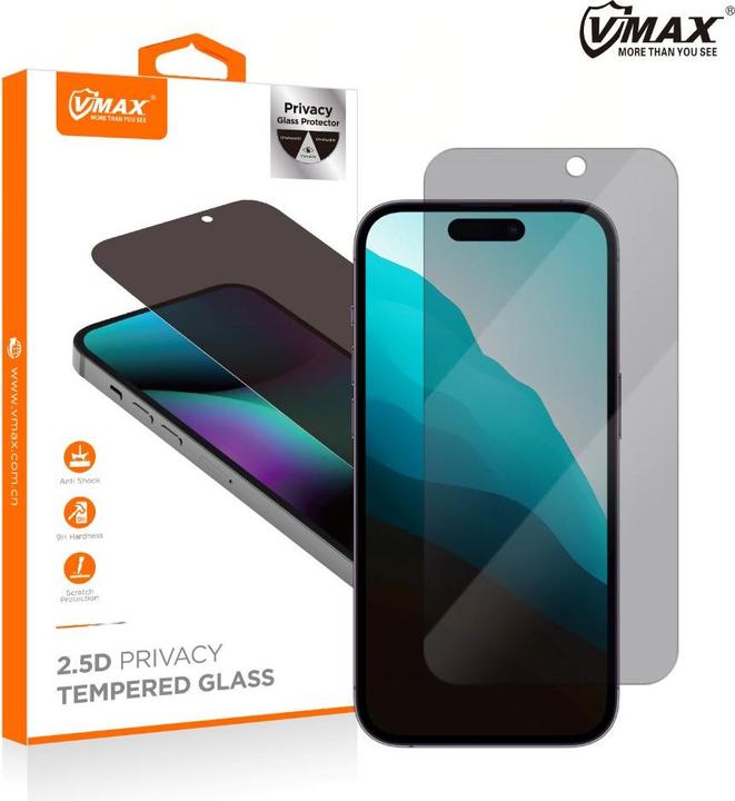 Vmax tempered glass 0.33mm 2,5D high clear privacy glass for Xiaomi Redmi Note 12 Pro 4G / Note 12 P (1 Piece, Xiaomi Redmi Note 12 Pro)