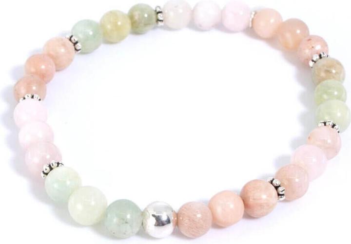 Immagine prodotto Balibay Concetta (18 cm, Pietra preziosa, Pietra lunare, Argento 925, Quarzo rosa, Morganite)
