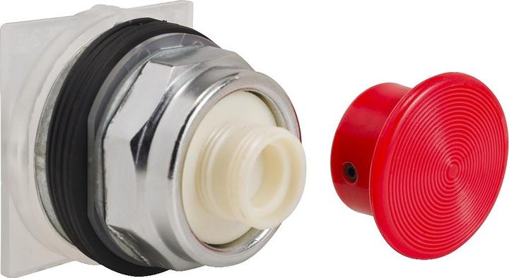Schneider Roter Einschnapp-Pilzdrucktaster, nicht beleuchtet, Typ K Ø30 rund Momenttaster 9001KR24R
