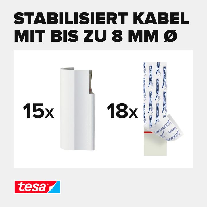 Image du produit tesa 3x Clip câble Powerstrips