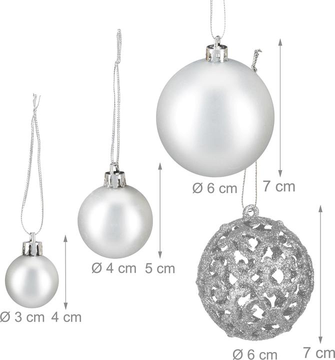 Actual product image Relaxdays Christmas baubles set (50 -part)