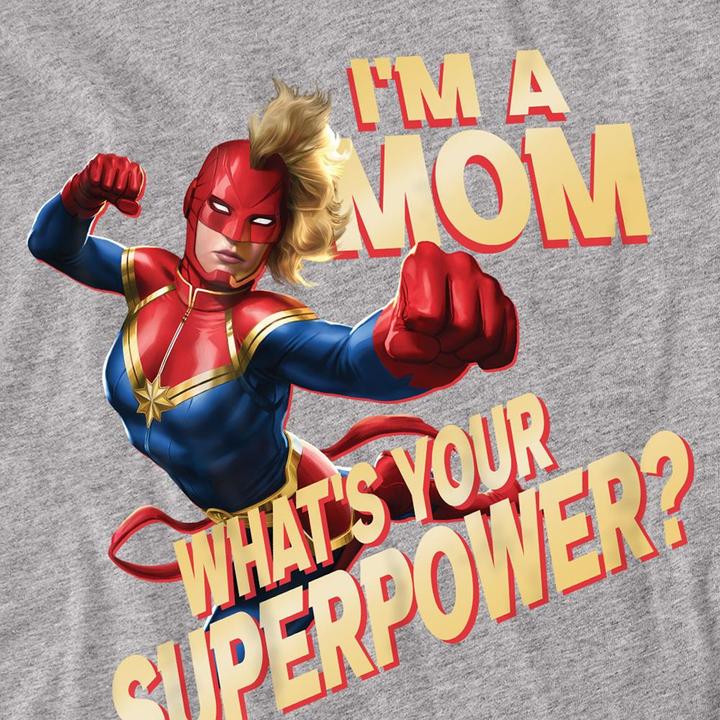 Produktbild Captain Marvel Mom Superpower TShirt Muttertag (XL)