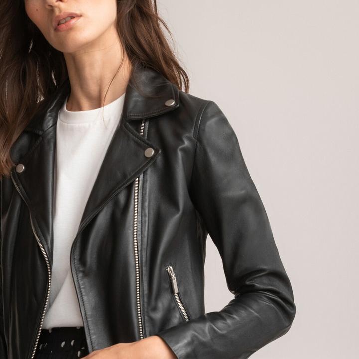 Immagine prodotto La Redoute Collections Giacca in pelle stile motociclista (48)