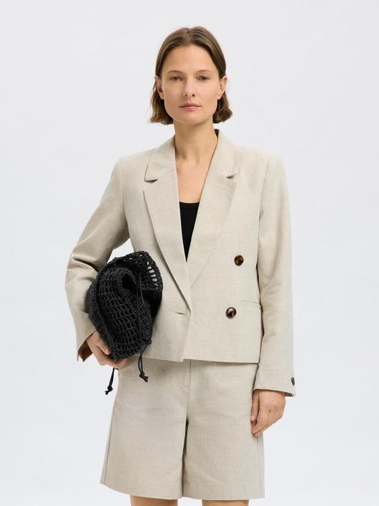 Produktbild Selected Femme Cropped Blazer aus Leinengemisch (40)