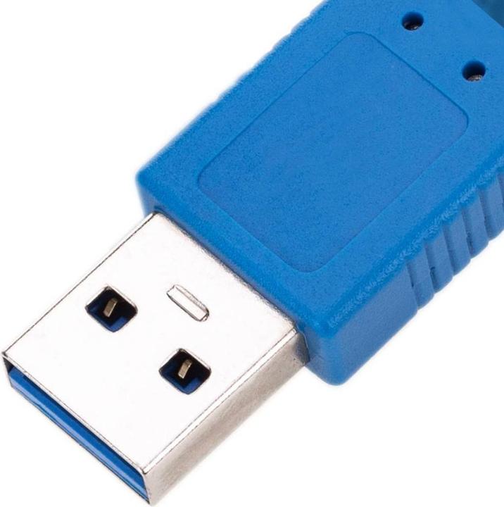Actual product image Techly USB3.0 flat cable plug type A plug micro B bl (1 m, USB 3.2)