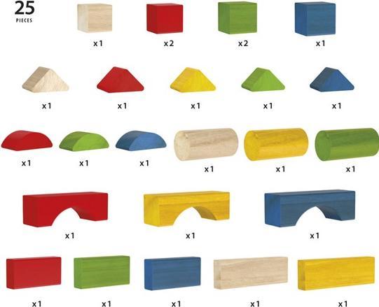 Produktbild Brio Bunte Holzbausteine 25 Teile