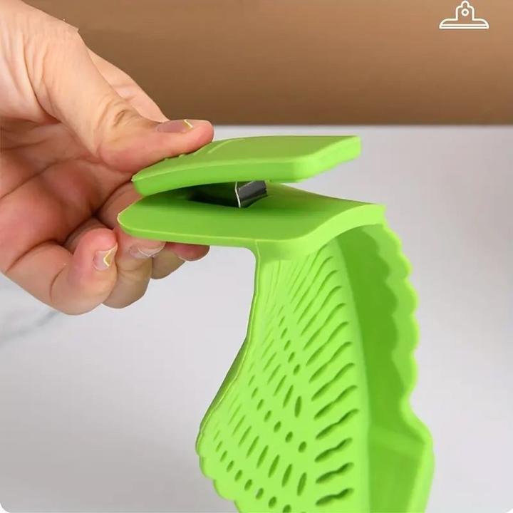 Produktbild ASMI Universelles, hitzebeständiges Clip-on-Silikon Abtropfsieb (Kunststoff)