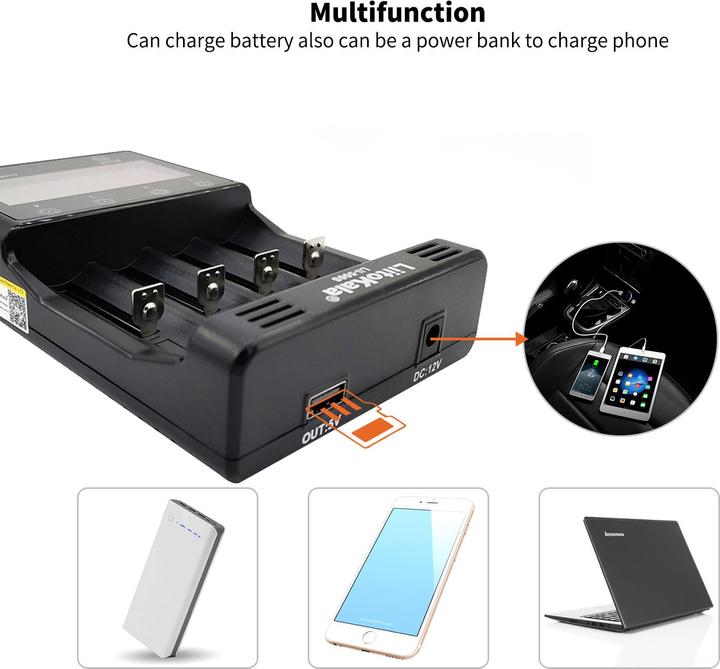 Immagine prodotto Swaytronic Caricabatterie agli ioni di litio Lii-500S (1 pz., Batteria + Caricabatterie)