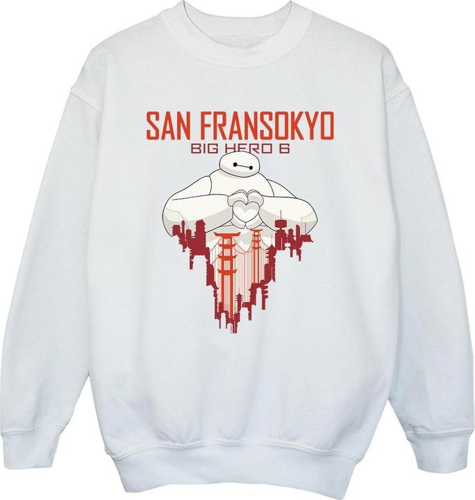 Disney Big Hero 6 Baymax San Fransokyo Heart Sweatshirt Mädchen