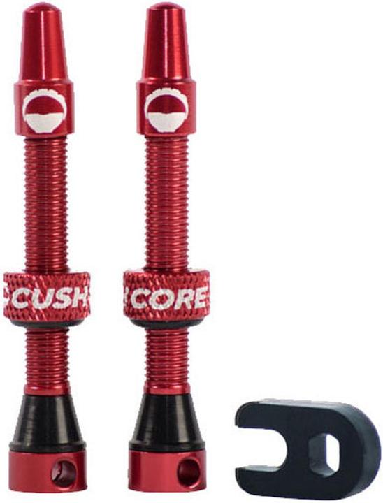 CushCore Tubeless Presta Air Valve Tubeless, 55 mm, 2 Stück/pièces. Red.