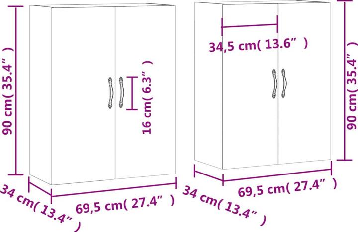 Produktbild VidaXL Alicia (69.5 x 34 x 90 cm)