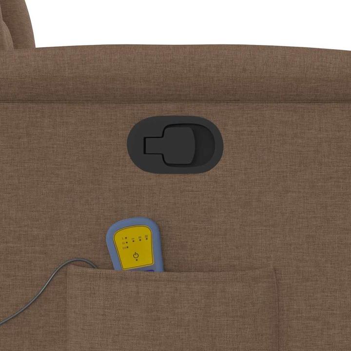 Immagine prodotto VidaXL Poltrona massaggiante con ausilio stand-up in tessuto marrone