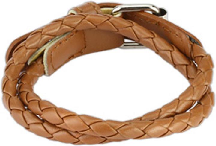 Immagine prodotto Star Piercing Bracciale in pelle con banda ritorta e fibbia marrone (Cuoio, senza ottone)