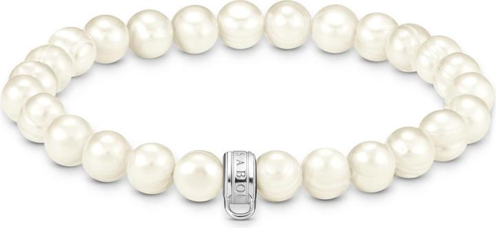 Thomas Sabo Charm Armband Süsswasserzuchtperlen (17 cm, Perlen, Silber 925)