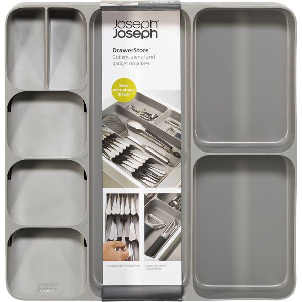 Actual product image Joseph Joseph DrawerStore Cutlery tray, grey, 38.4x39.7x5.3cm