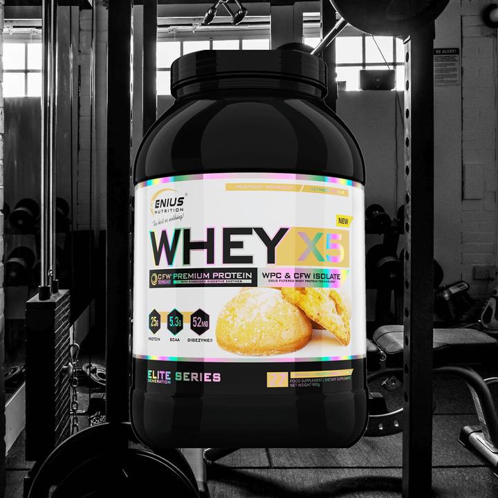 Image du produit Genius Nutrition Whey-X5 (Cookies Biscotti, 1 pcs, 900.90 g)