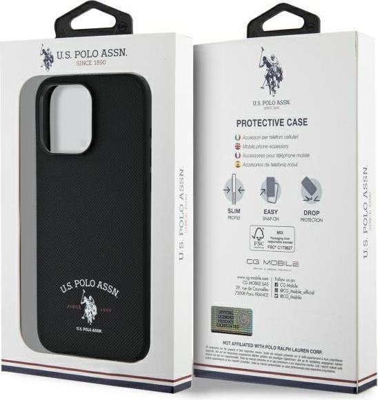 Immagine prodotto U.S. Polo US Polo USHCP15XPARK iPhone 15 Pro Max 6,7 nero/nero Logo DH stampato (Apple iPhone 15 Pro Max)