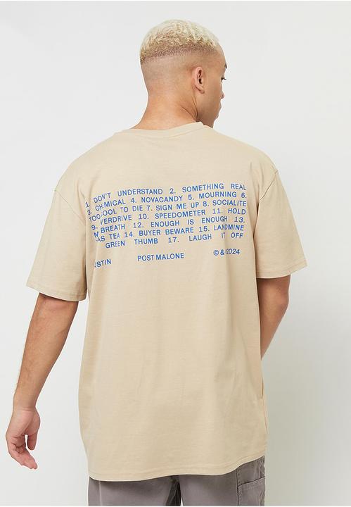 Actual product image Mister Tee MisterTee Post Malone Tracklist Oversize Tee - 201117 (L)