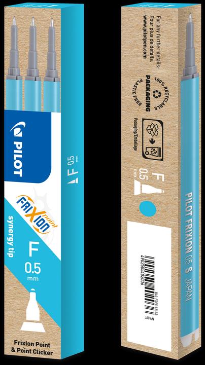 Produktbild Pilot FriXion Refill Point Set Set à 3 (Ersatzmine, Hellblau, 0.25 mm)