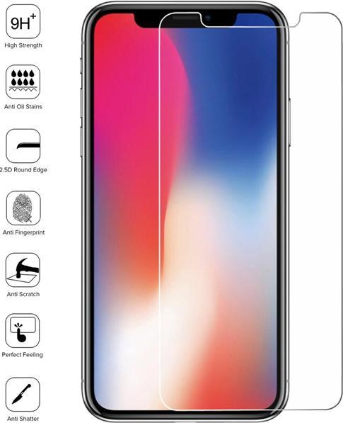 Produktbild JTI iPhone X/XS Displayschutzfolie - gehärtetes Glas (1 Stück, Apple iPhone XS, Apple iPhone X)