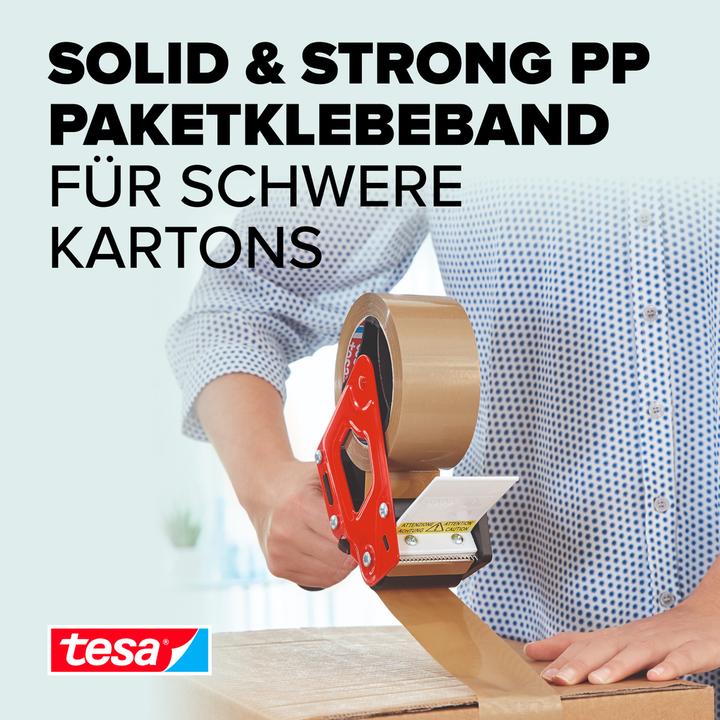 Actual product image tesa tesapack SOLID & STRONG packing tape, quiet unwinding (50 mm)