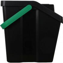 Produktbild Tontarelli vertikaler Abfalleimer mit Moda-Griff 28l grün/sch (28 l)