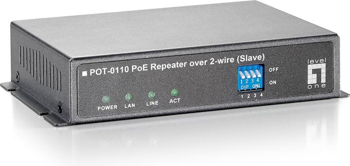 Produktbild LevelOne POT-0110 Power over Ethernet PoE Repeater Slave over 2-Wire RJ-11