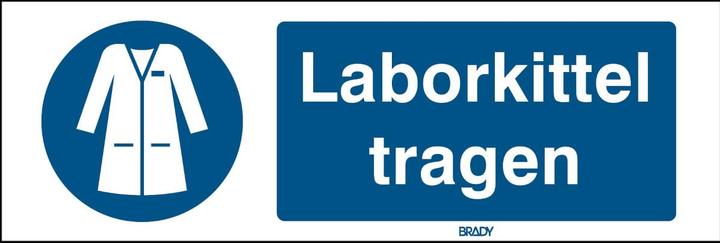 Immagine prodotto Brady Cartello di sicurezza ISO - Indossa un camice da laboratorio