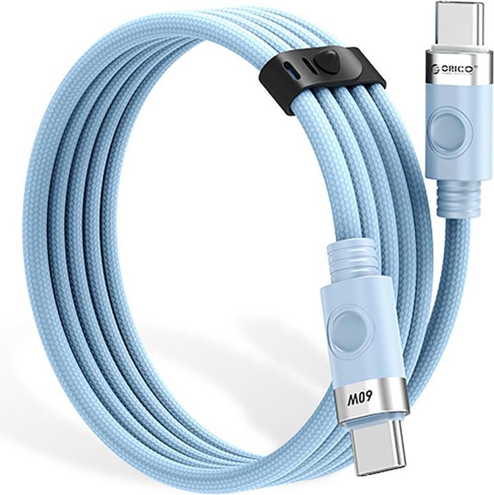 Actual product image Orico Cable CDX 60W 3A Power Delivery USB-C - USB-C cable 1m - blue (1 m, USB 2.0, 60 W)