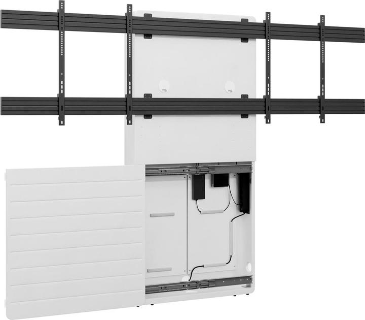 Produktbild Hagor Medienm?bel 900x800mm wei?/sch 2x75kg/2x65-75"/Boden-Wand-Montage (Wand, 75", 150 kg)
