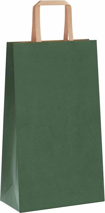 Actual product image VidaXL Kraft paper bags 250 pcs. with handle green 21x11x36 cm paper bag (Gift bag, 250 x)