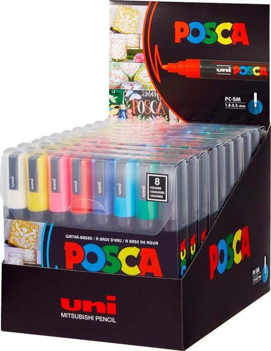 Produktbild Posca Marker PC-5M Rundspitze (Multicolor, 2.50 mm, 8 x)