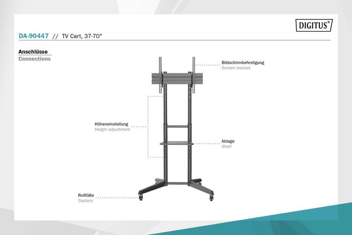 Image du produit Digitus DA-90447 (Universel, 70", 50 kg)