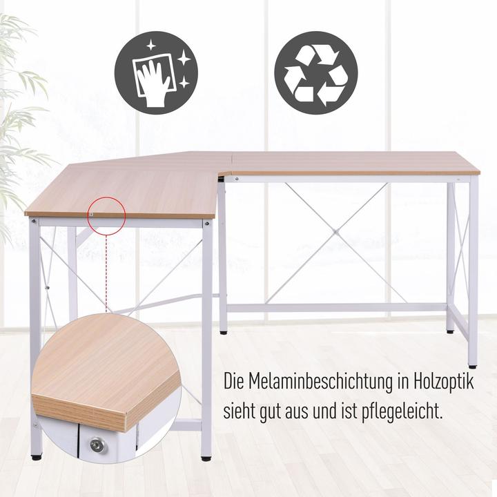 Image du produit Homcom Bureau d'angle (150 x 150 x 76 cm)
