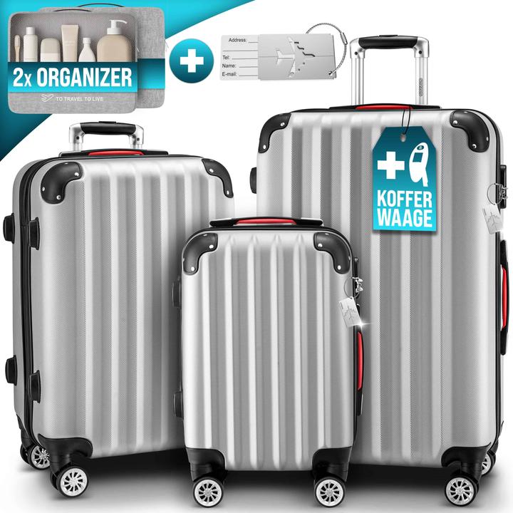 Monzana Hartschalenkoffer mit Zubehör 3er Set