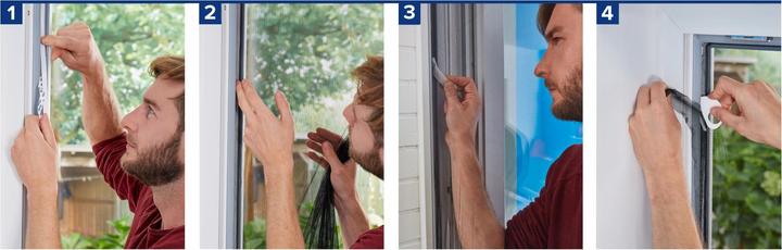 Actual product image tesa Insect screen COMFORT for windows, with Velcro tape, self-adhesive, without drilling (170 x 180 cm)