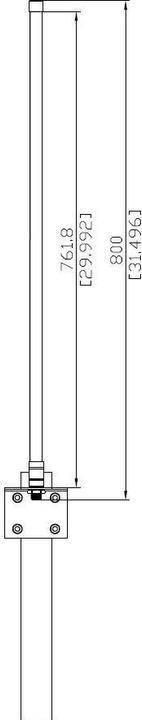 Image du produit Allnet Antenne 868MHz 6dbi Antenne (N-Female) Omnidirectionnelle/Ronde ANT-868-6dbi-OMNI LORA HEL