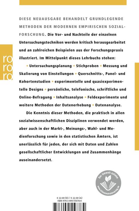 Produktbild Empirische Sozialforschung (Deutsch, Andreas Diekmann, 2007)