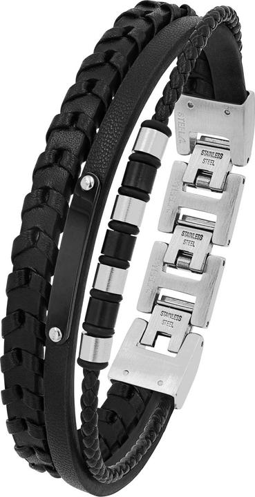 S.Oliver Armschmuck für Herren, Edelstahl (21.50 cm, Edelstahl)