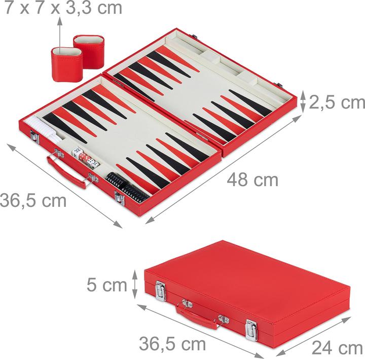 Productafbeelding Relaxdays Backgammon-Koffer