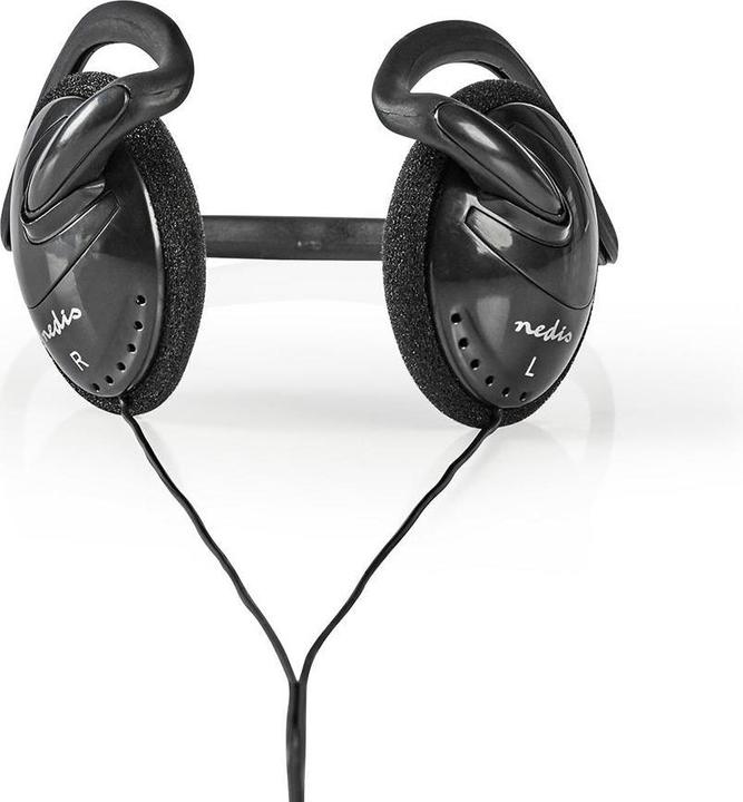 Immagine prodotto Nedis Cuffie on-ear con cavo da 3,5 mm Lunghezza cavo: 2,10 m Nero 2,10 m Nero, Taglia unica (Cablato)