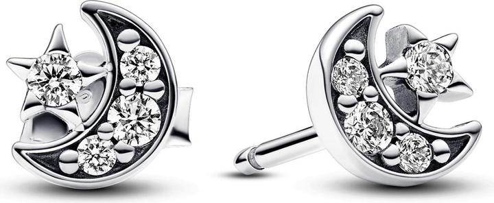 Pandora Funkelnde Mond & Stern Ohrringe (Sterlingsilber)
