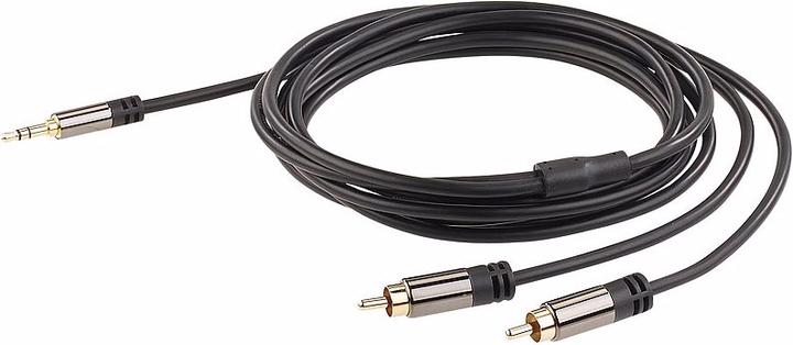 Produktbild Auvisio Premium-Stereo-Kabel 3,5-mm-Klinke auf 2 Cinch-Stecker (2 m, Cinch)
