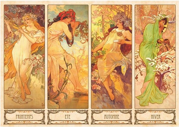 Actual product image D-Toys Puzzle 1000 pieces - Alphonse Mucha - Seasons (1000 pieces)