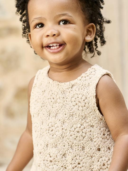 Produktbild Vertbaudet Mädchen Baby-Set: Top & Shorts aus Makramee (80)
