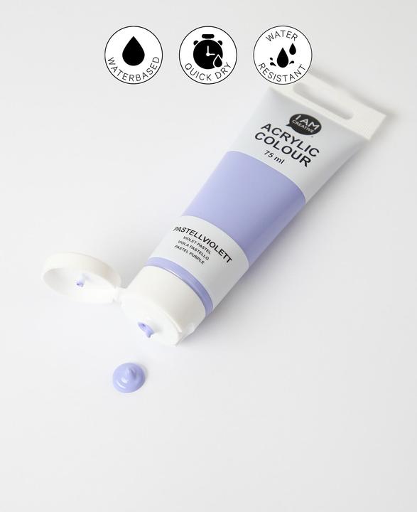 Actual product image I Am Creative Basic acrylic, water-based acrylic paint, 75 ml (pastel violet, 75 ml)
