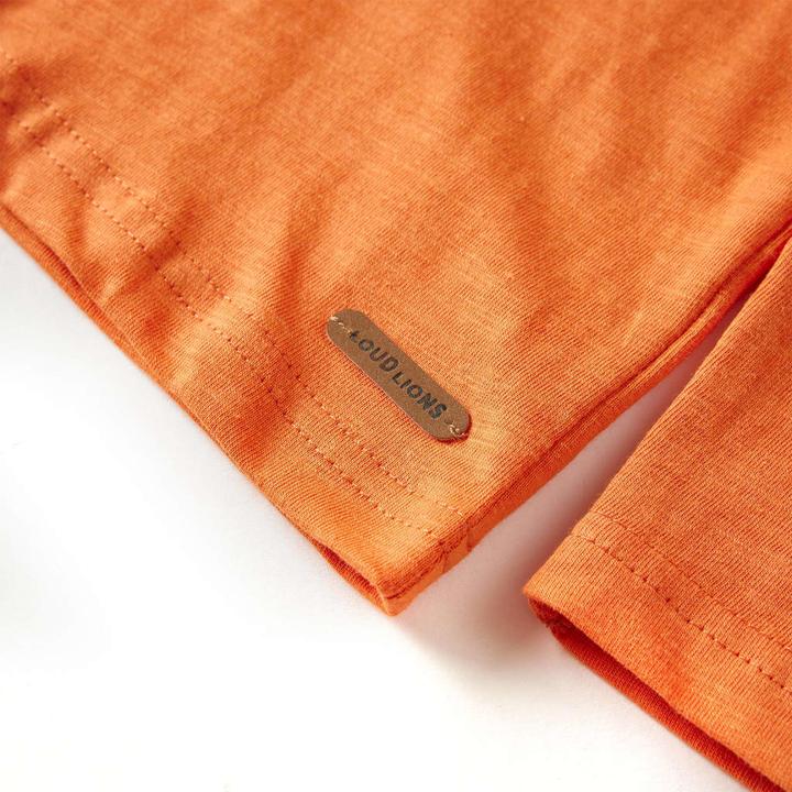 Immagine prodotto VidaXL Camicia da bambino a maniche lunghe arancione scuro 128,Materiale: 100 (128)
