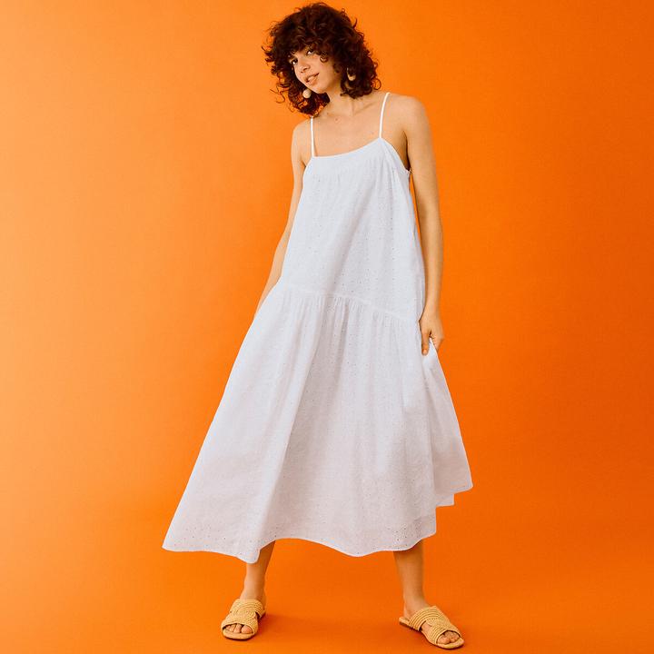 Produktbild La Redoute Collections Langes Kleid mit schmalen Trägern (32)