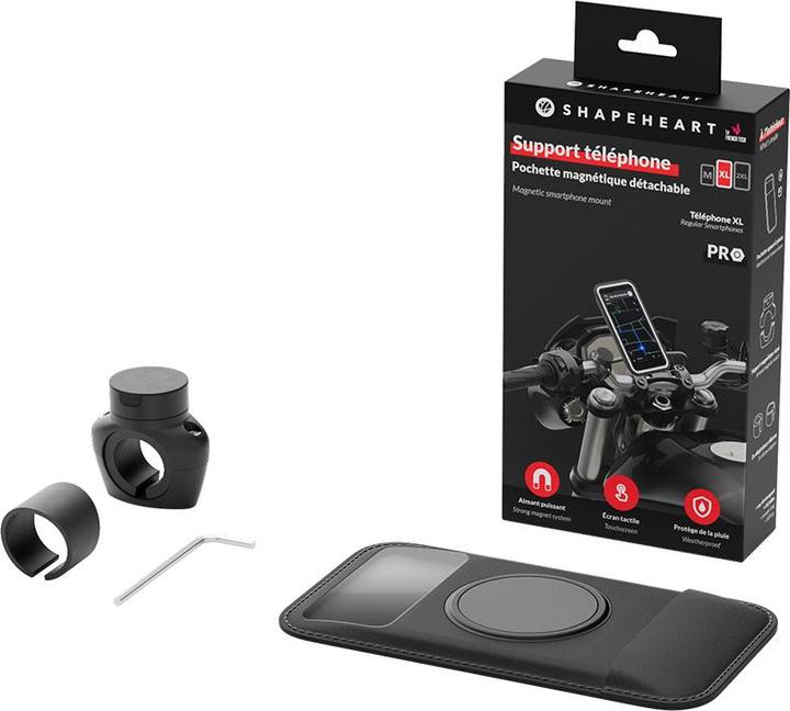 Image du produit Shapeheart support guidon moto visse + pochette photo